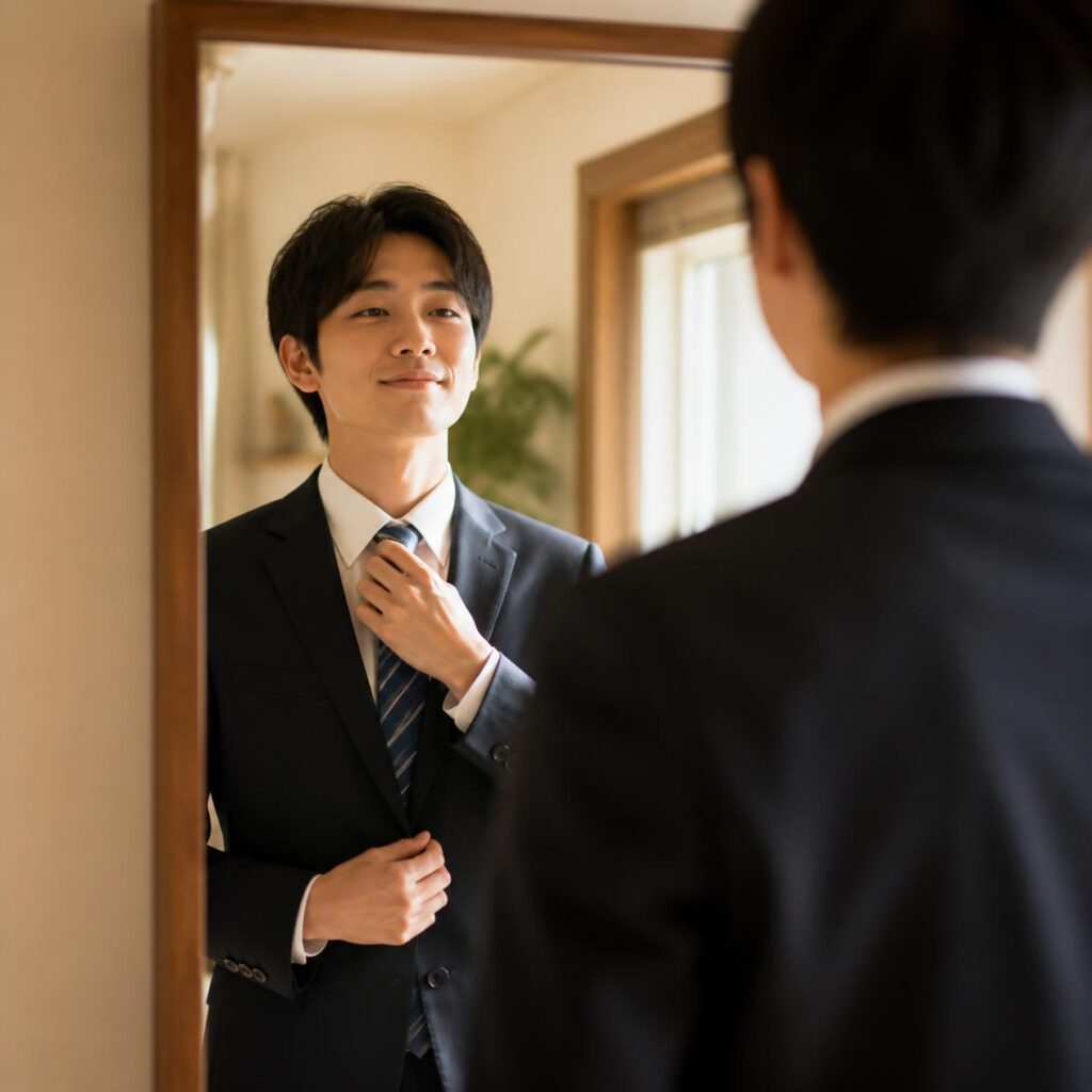 面接に向けて準備し自信を持つ人のイメージ