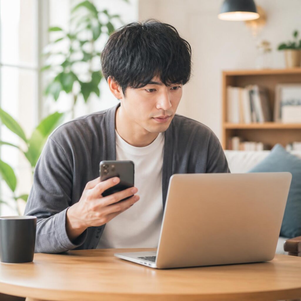 求人サイトやエージェントを比較しながら求人を探すイメージ