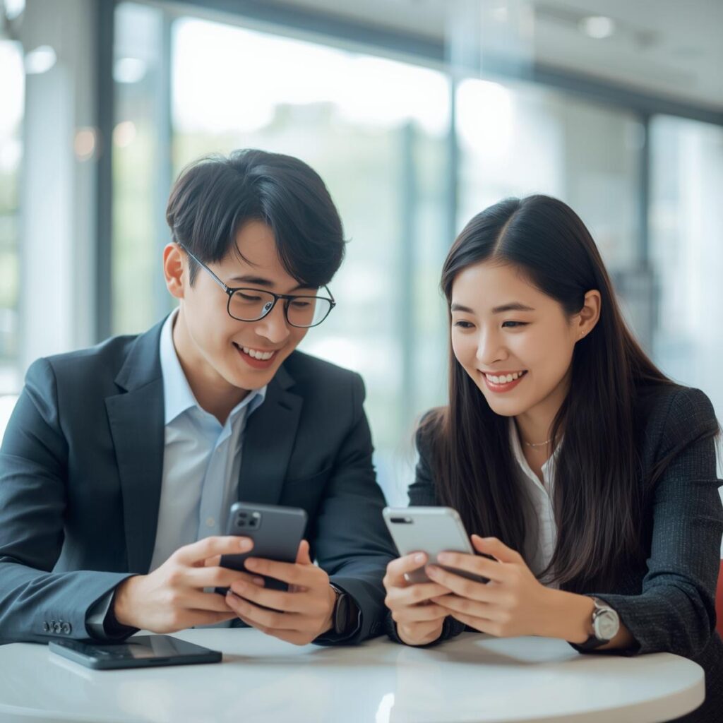 転職先を比較する若手社会人