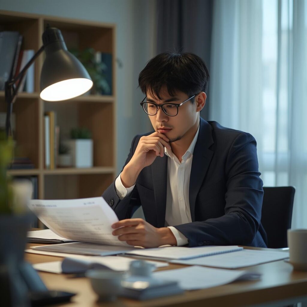 迷いながらも自分の意思で決断しようとする人物
