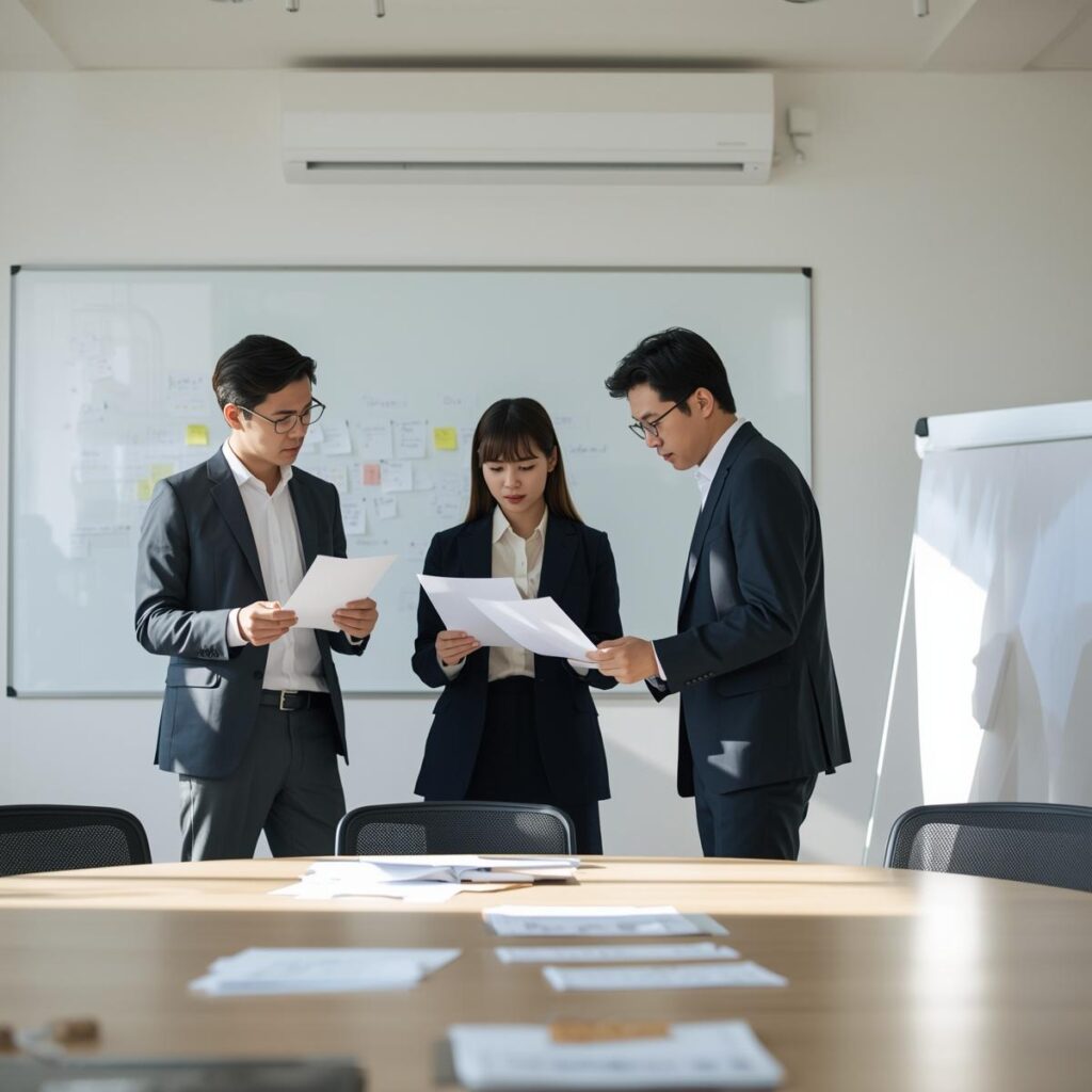 辞めたい理由を整理する職場のイメージ