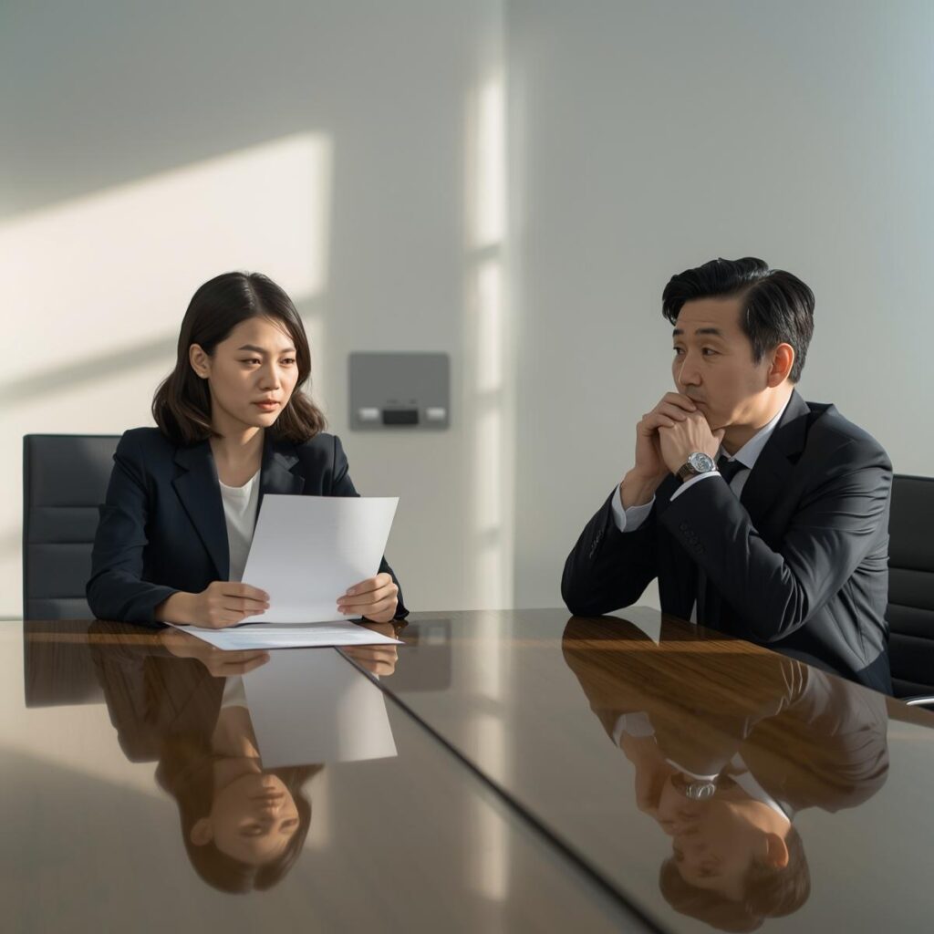 退職を引き止める上司と悩む社員