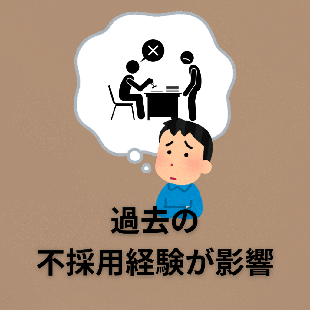 過去の 不採用経験が影響
