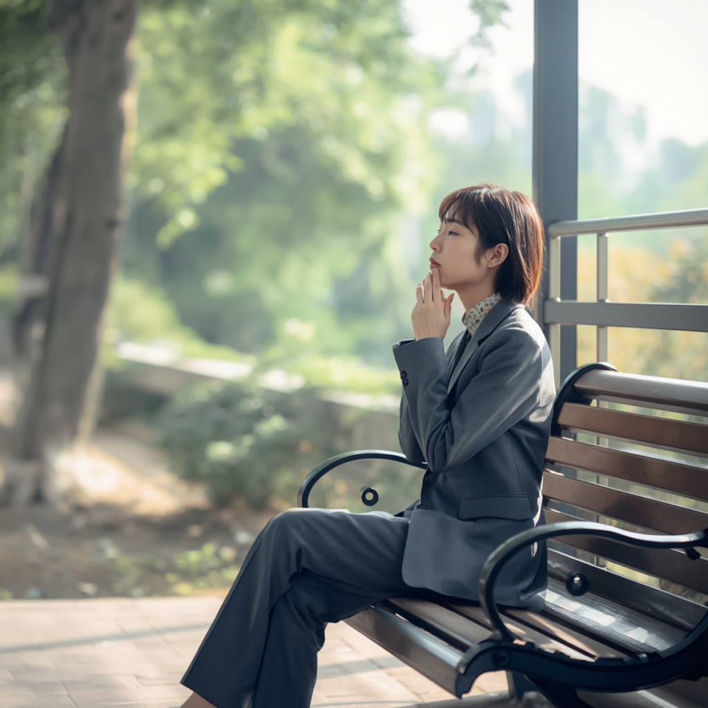 精神的に消耗した状態から立て直す様子