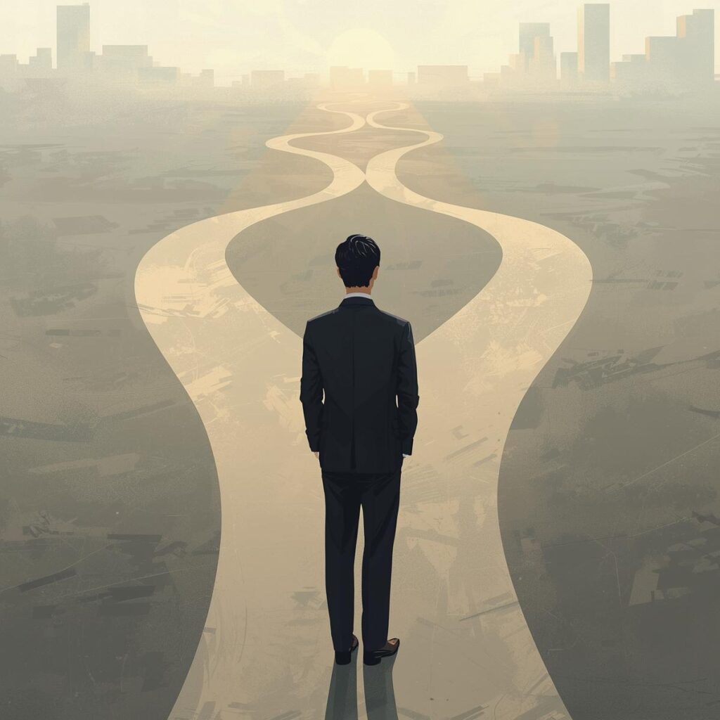 退職後の進路を考える40代ビジネスパーソン