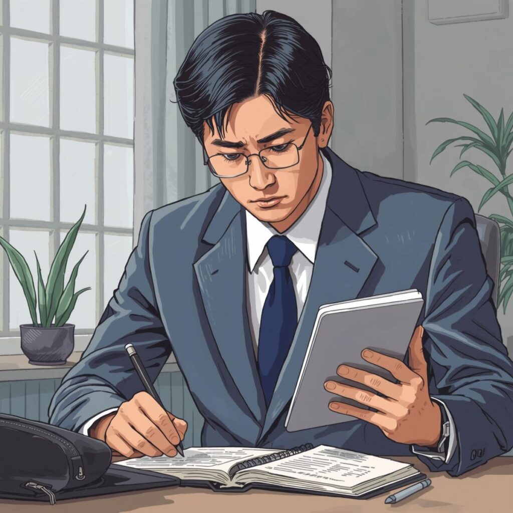 30代で転職時期を慎重に考えるビジネスパーソンの様子