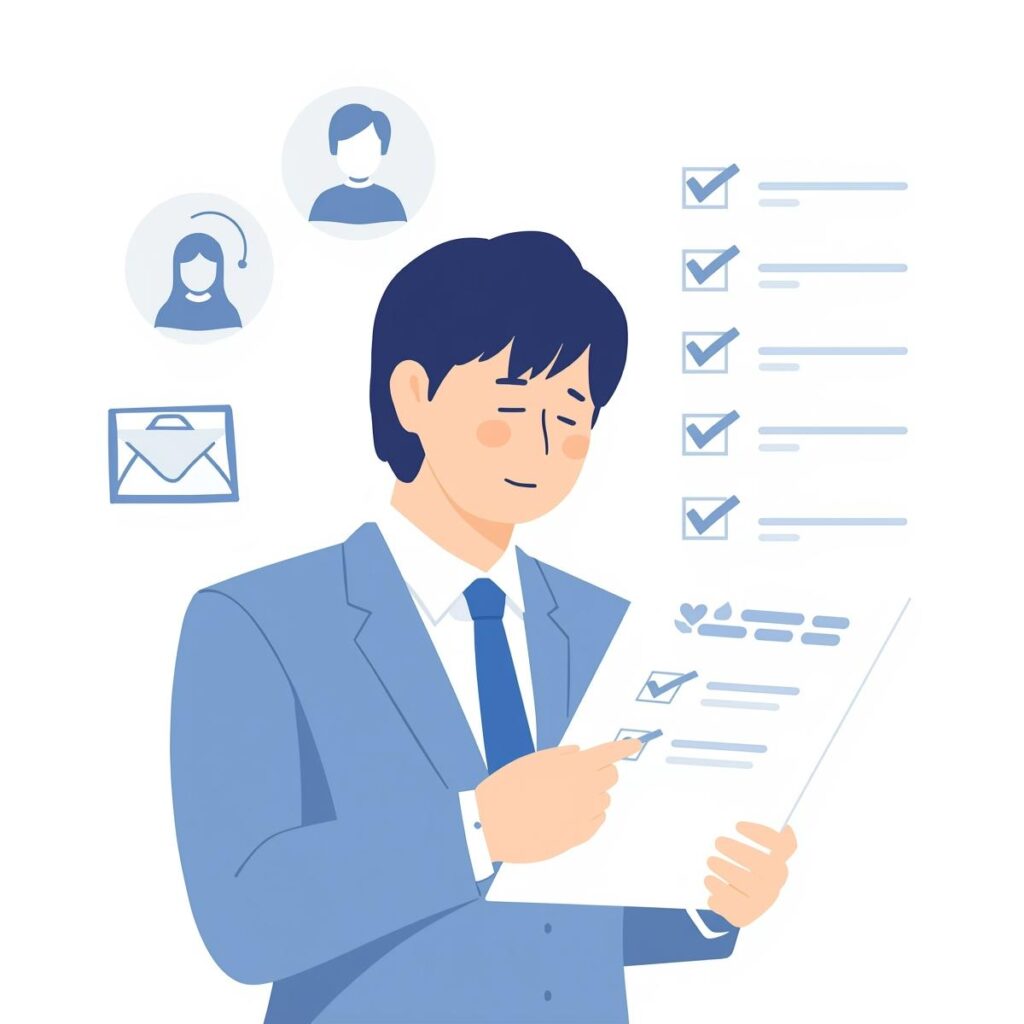 転職活動で休みすぎかどうかを自己チェックするイメージ