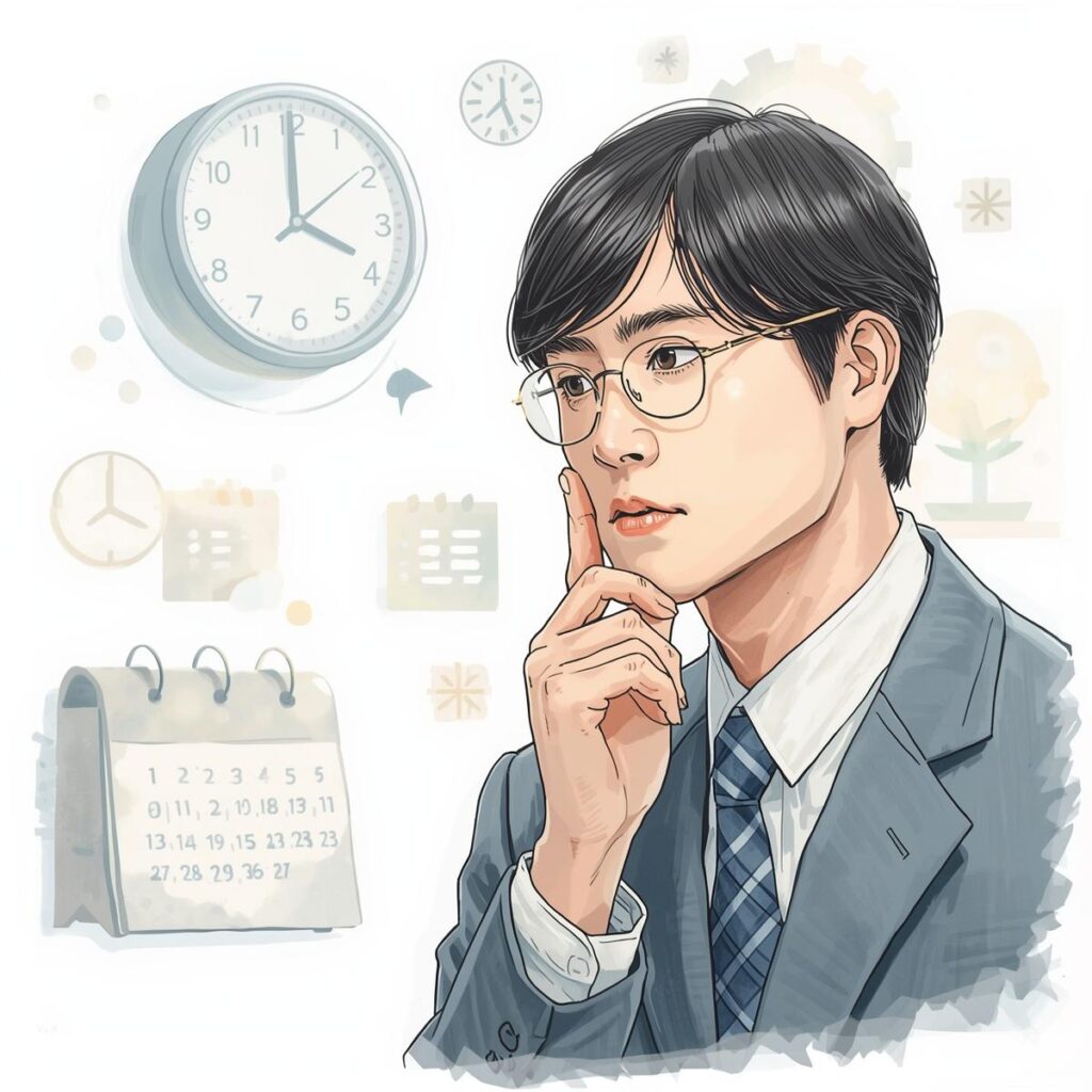 転職のタイミングが重要であることを考えるビジネスパーソン