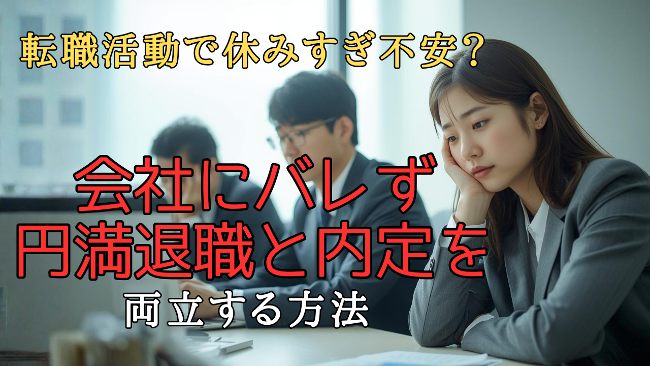 在職中の転職活動で休みすぎを不安に感じる日本人ビジネスパーソン