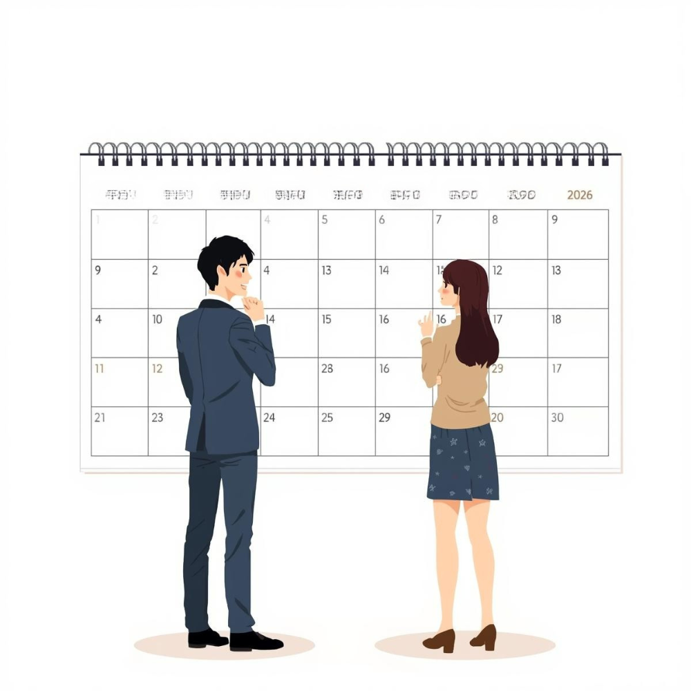 完全週休2日と週休2日の違いを確認するイメージ