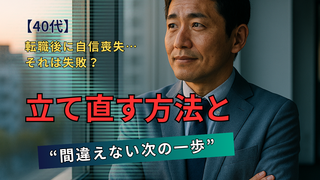転職後に自信喪失する40代のビジネスパーソン
