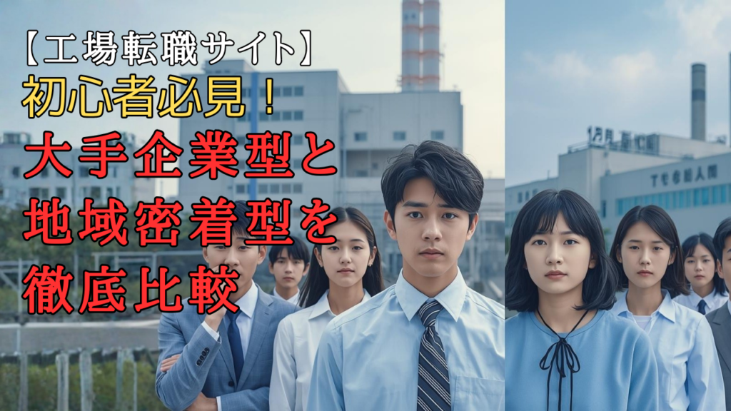 工場転職サイトを比較しながら大手企業型と地域密着型で迷う初心者のイメージ