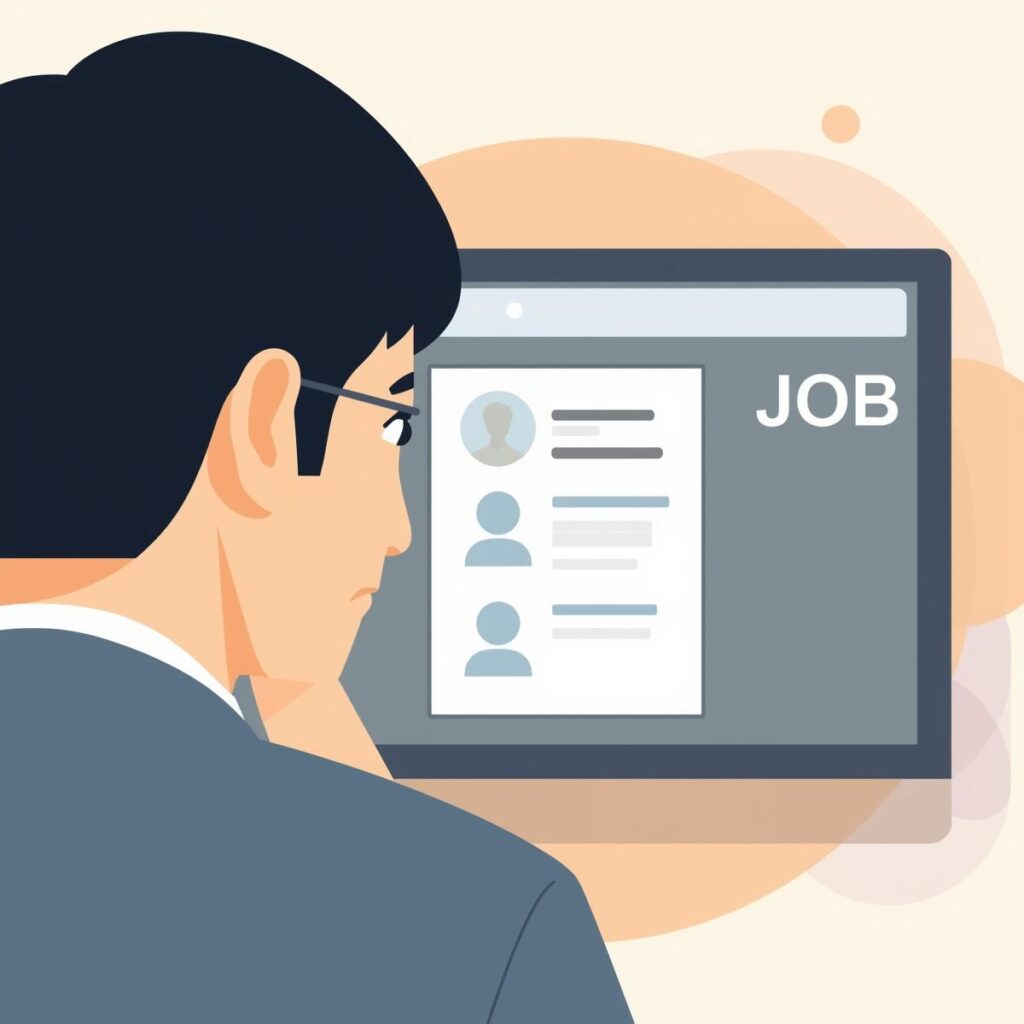 後悔しない工場求人の見極め方をチェックする様子