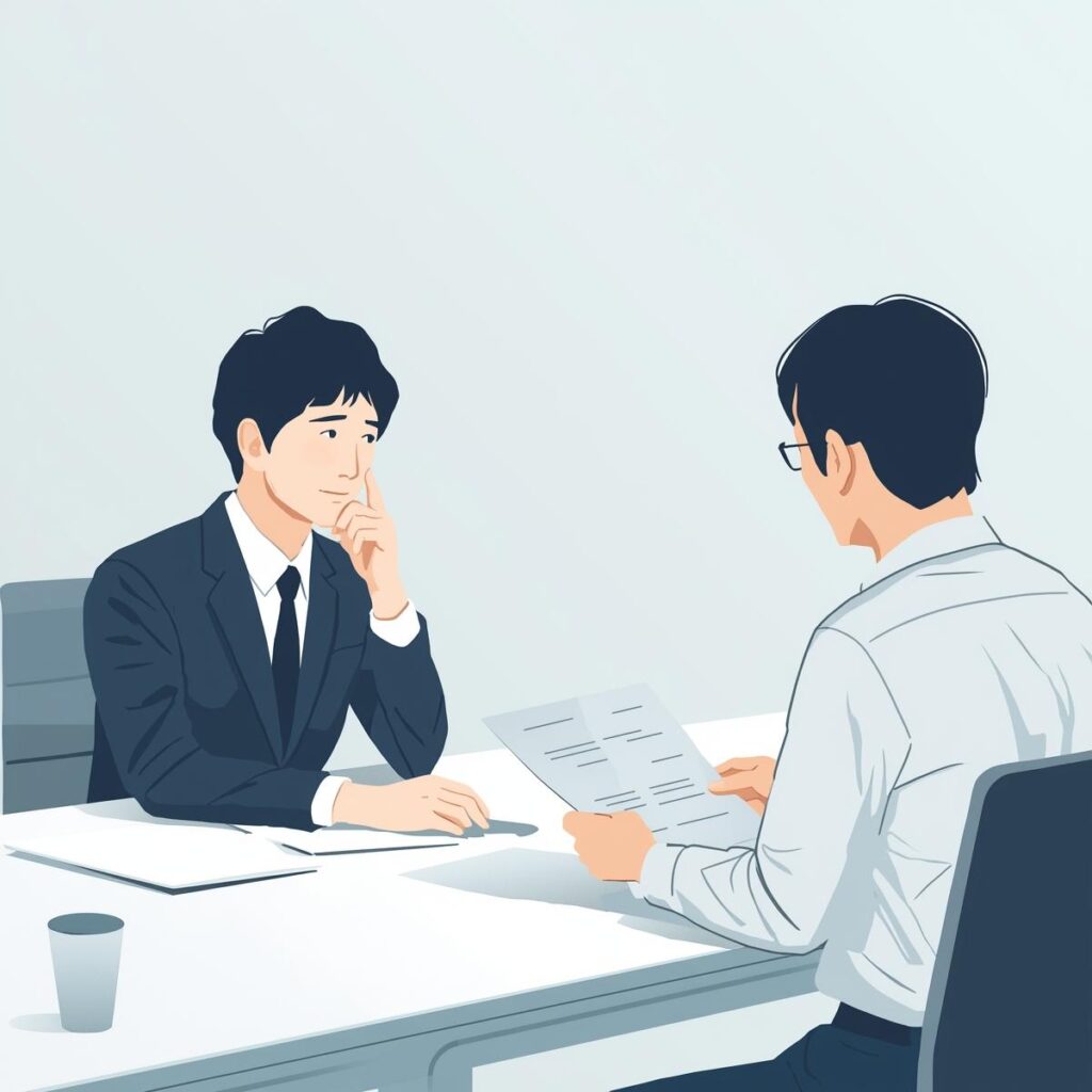 面接で残業実態を確認する質問イメージ