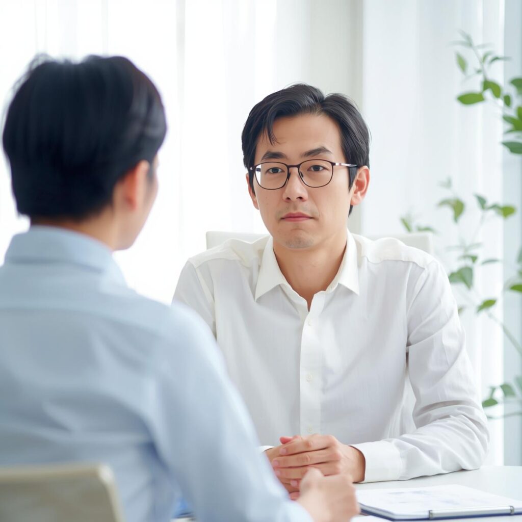 ハローワーク等の支援で相談し前に進むイメージ