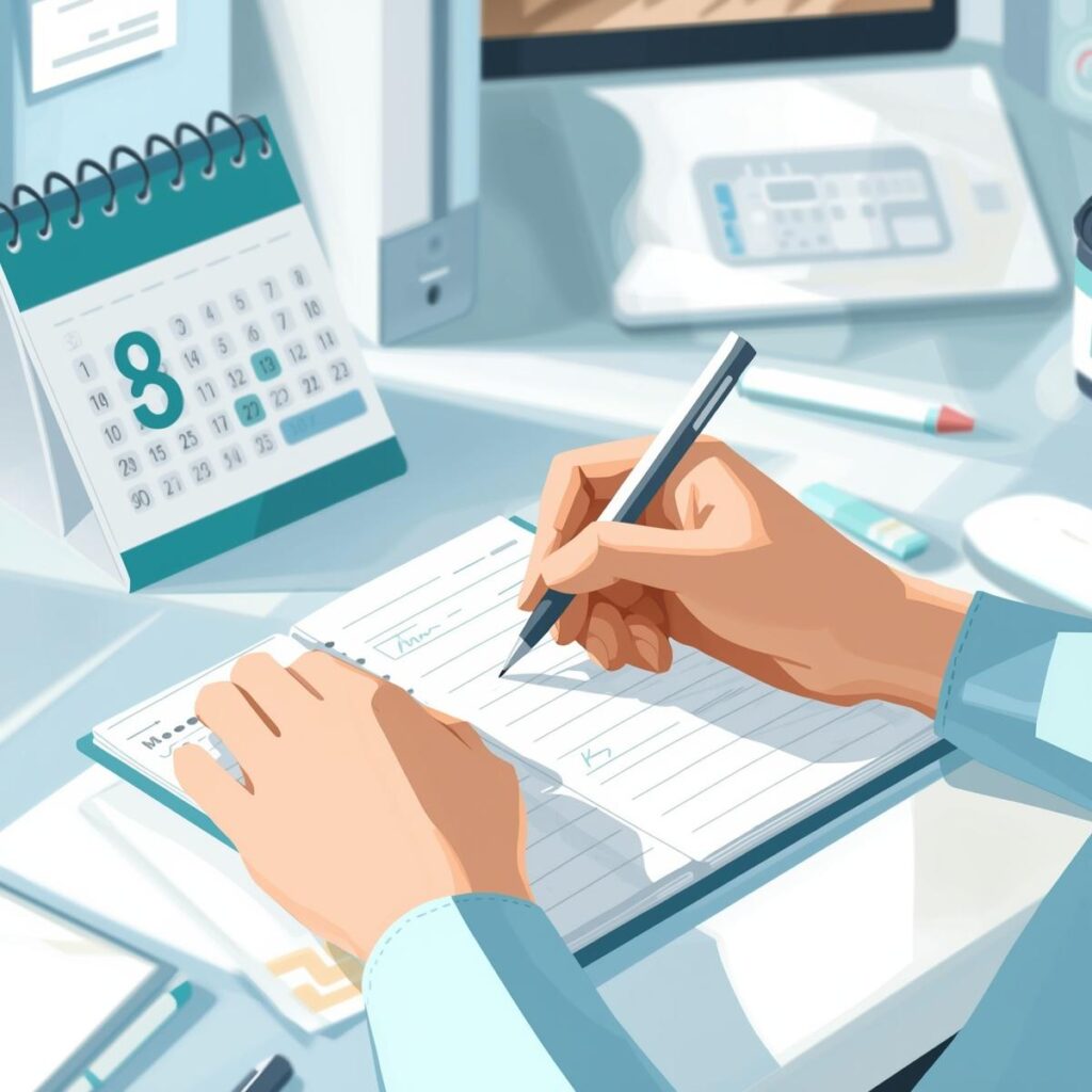 転職の行動計画を立てているイメージ