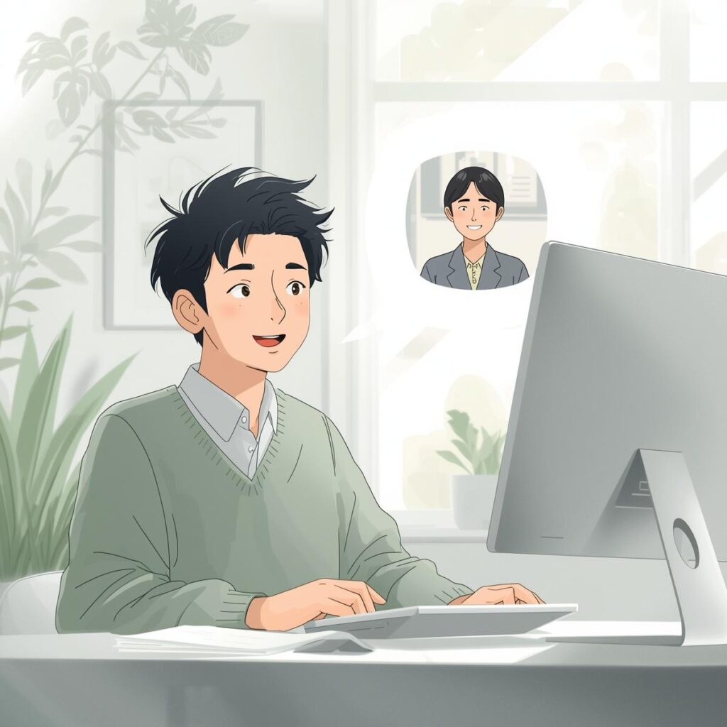 転職エージェントに相談しているイメージ