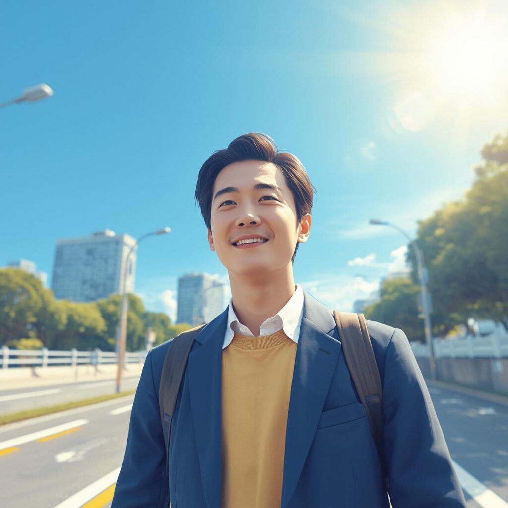 転職を成功させて新生活を歩み始めた男性のイメージ