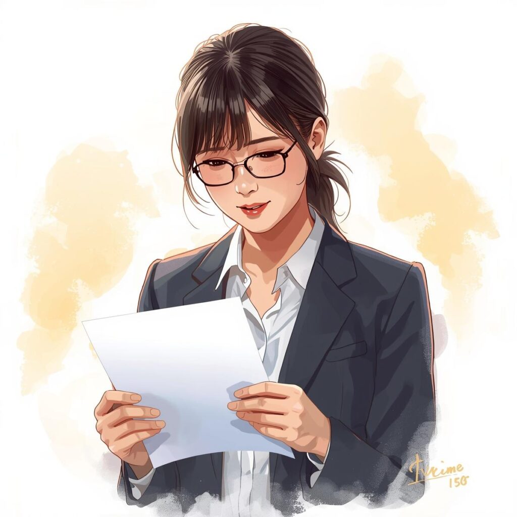 履歴書を書き終えて前向きな気持ちになった転職者のイメージ