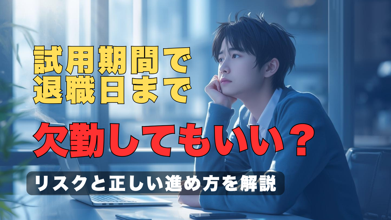 試用期間中に退職日まで欠勤するか悩んでいる人