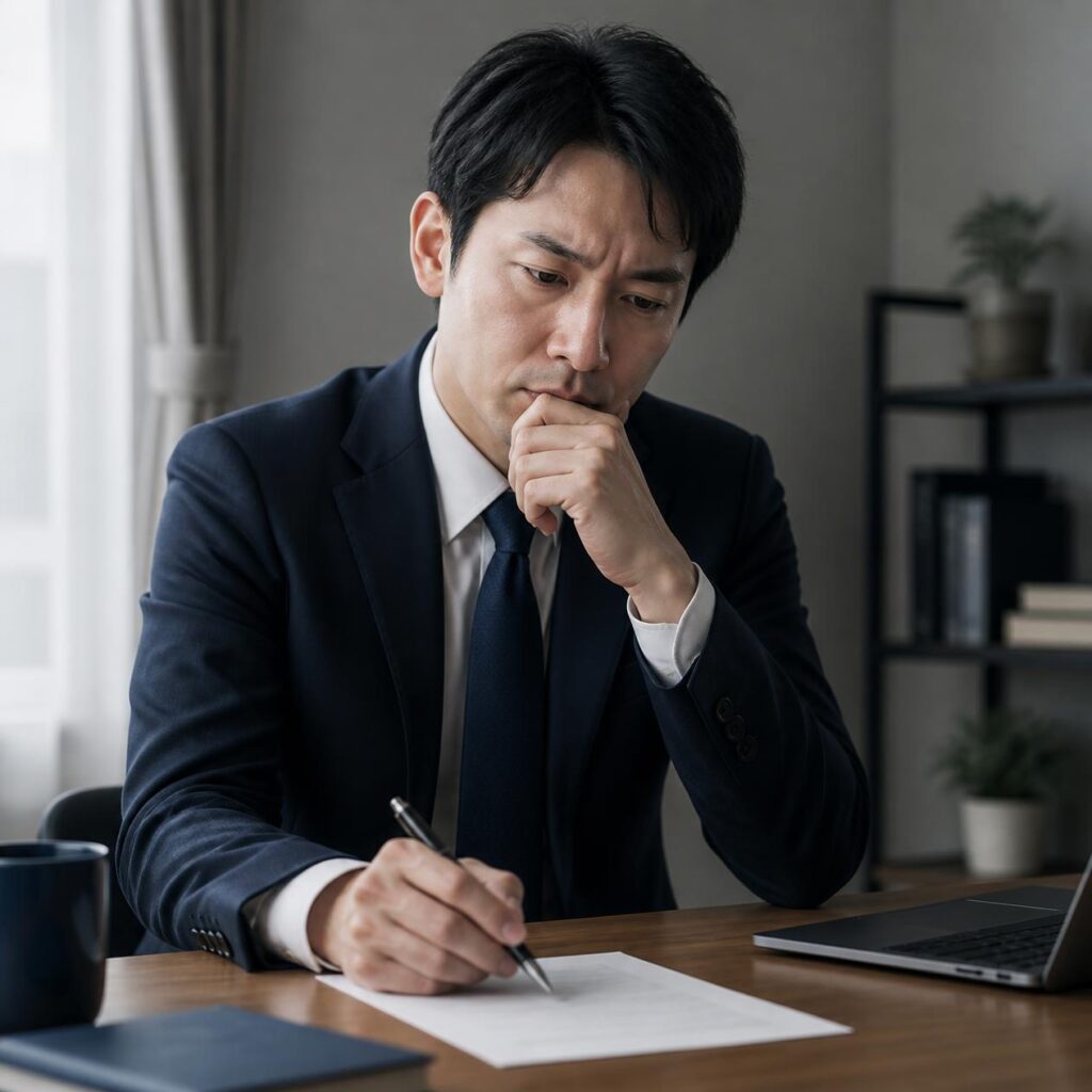 自己PRで貢献できることが思いつかず悩むビジネスパーソン