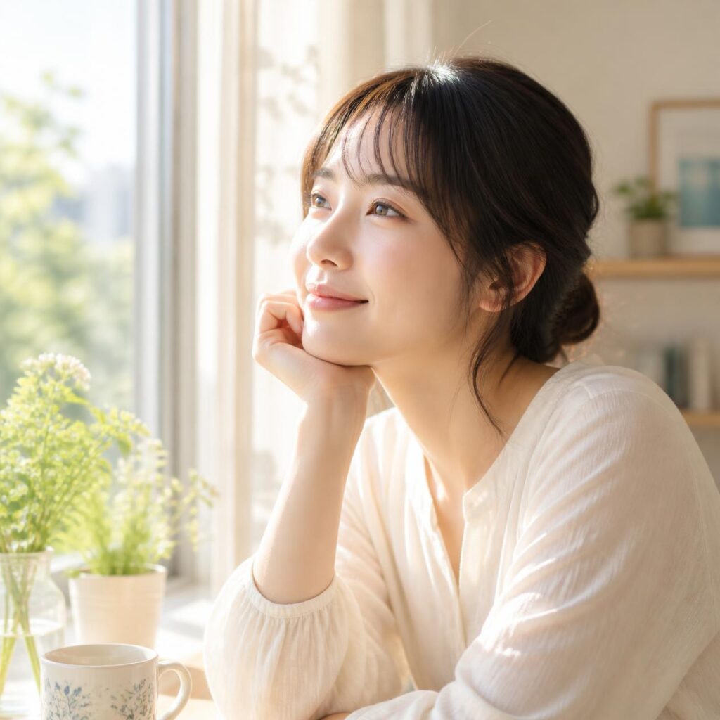 転職経験を前向きに捉え直す様子