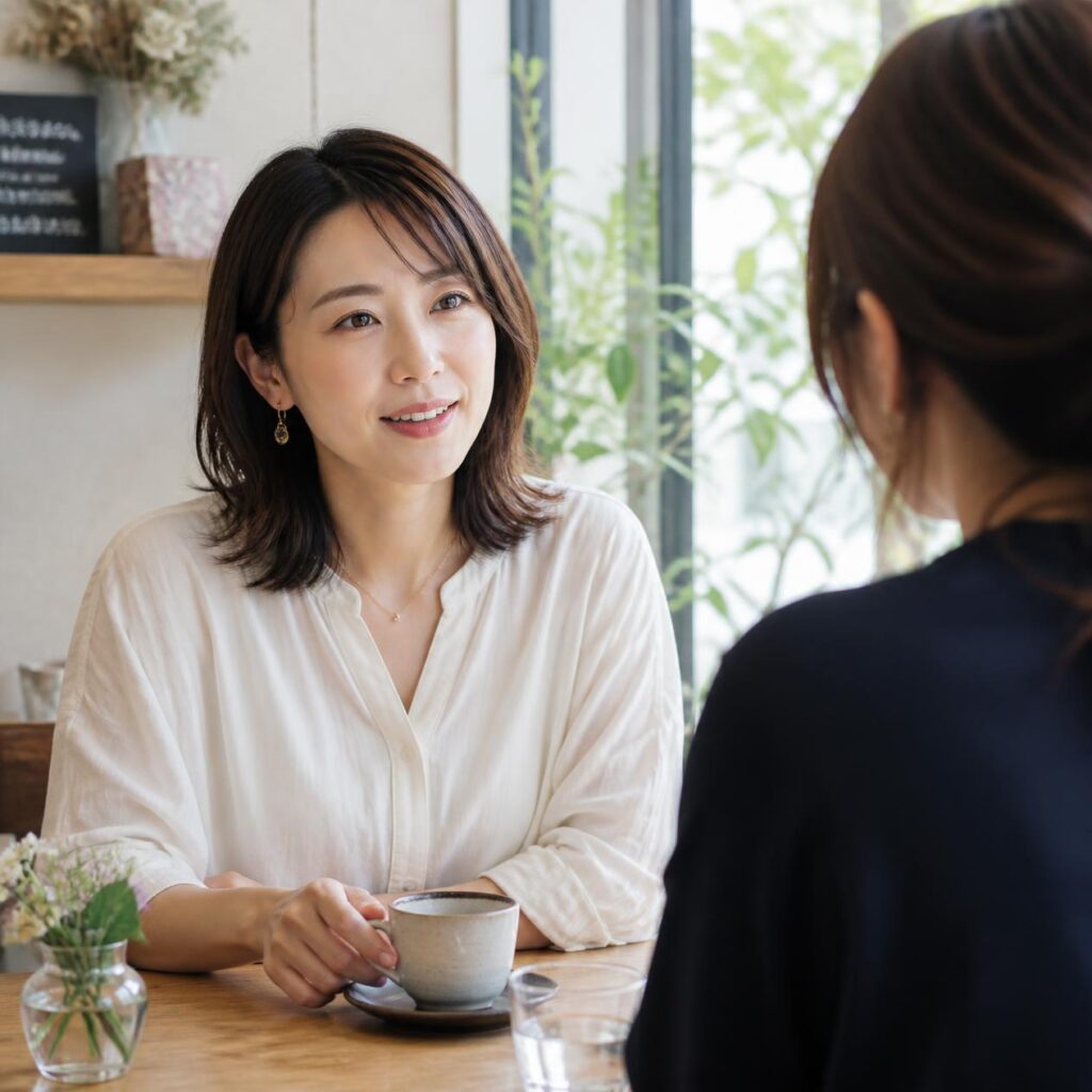 転職を繰り返した経験を振り返り話す女性