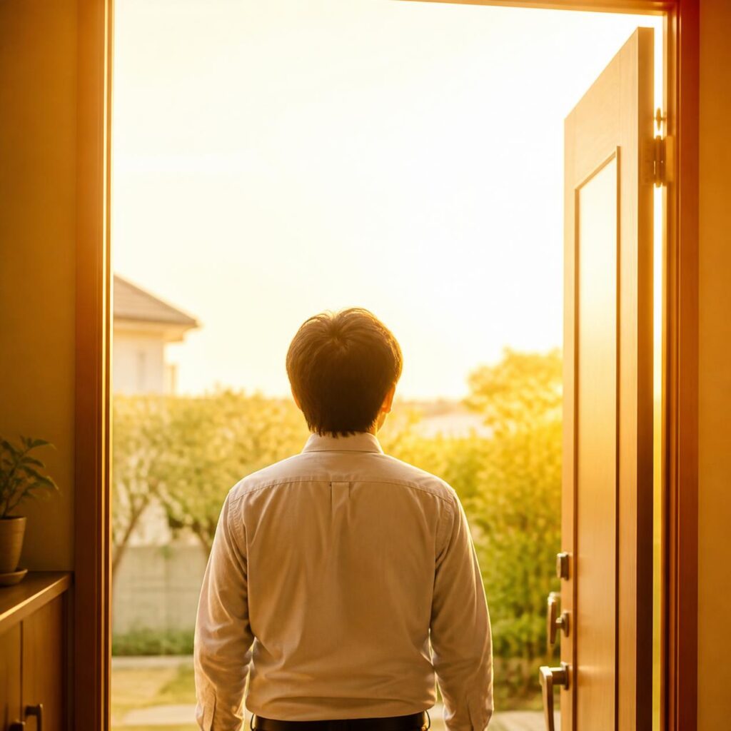 40代無職から今日できる一歩を踏み出す前向きなイメージ