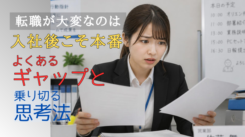 転職後の新しい職場で戸惑う様子