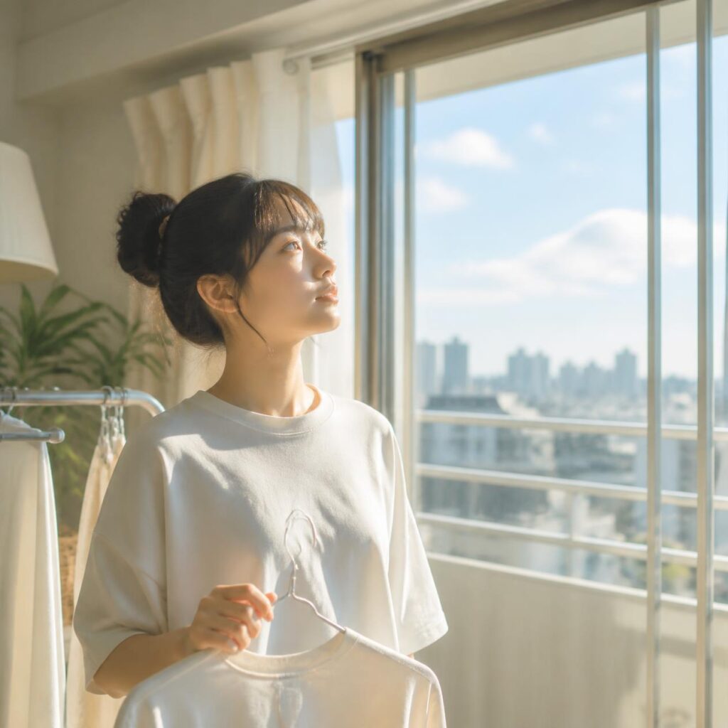 日常の中でふと前向きになれた瞬間のイメージ