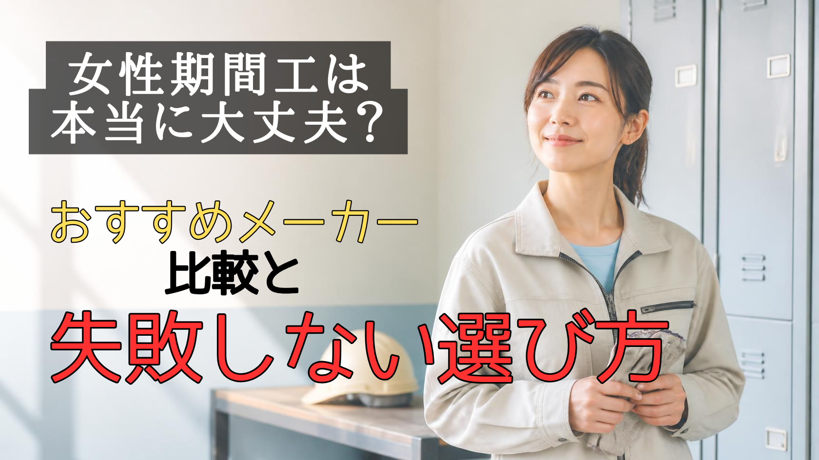 女性期間工として働く様子をイメージした写真