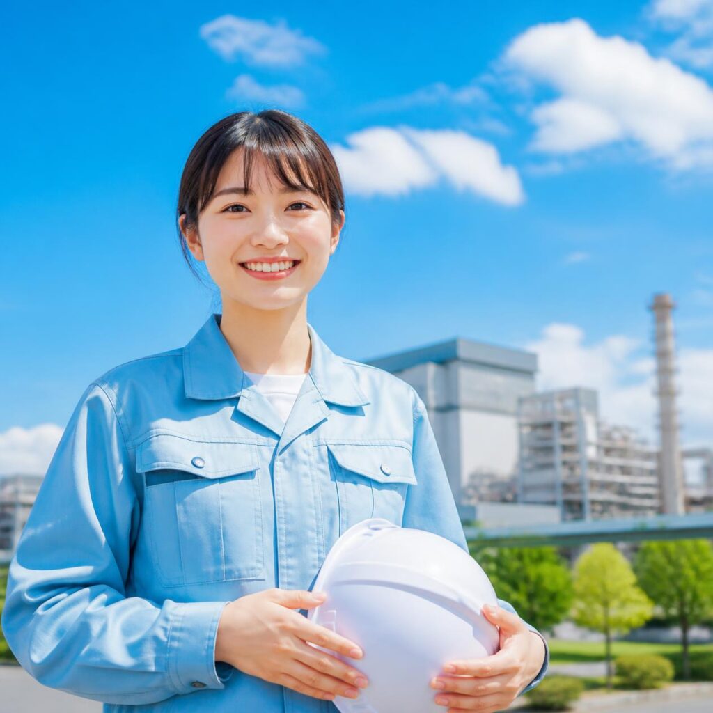 新しい一歩を踏み出す女性期間工のイメージ