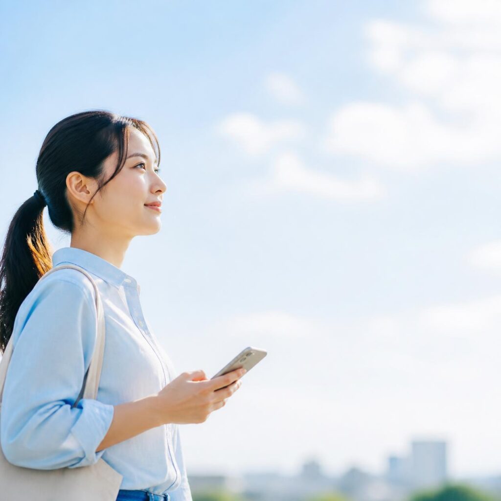 前向きに次の一歩を踏み出す姿
