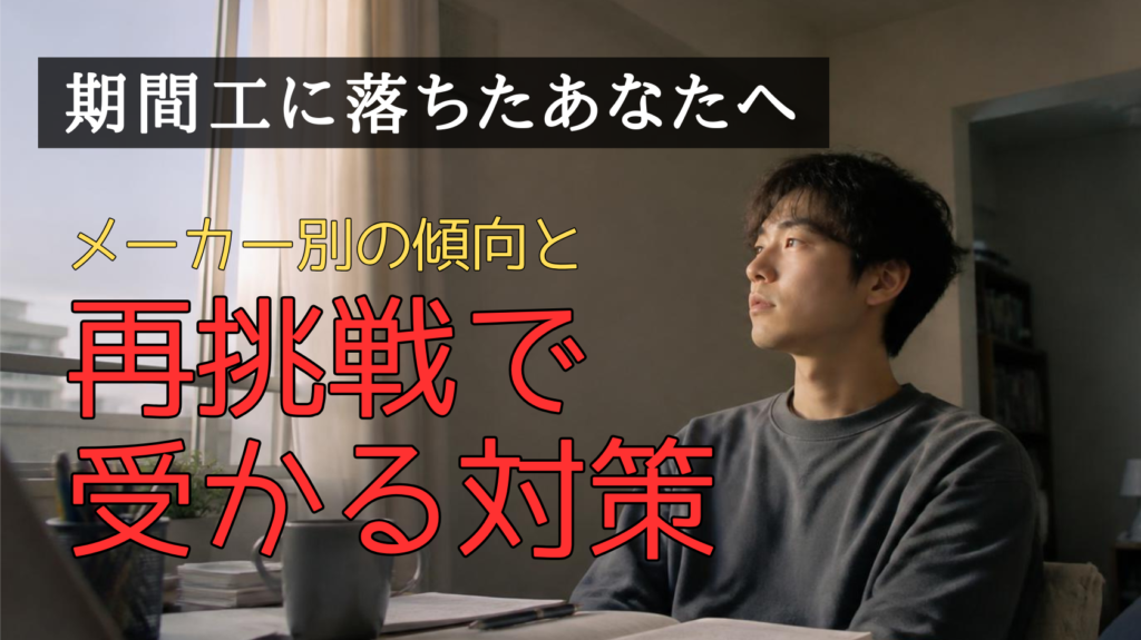 期間工の面接に落ち顔を上げる日本人男性