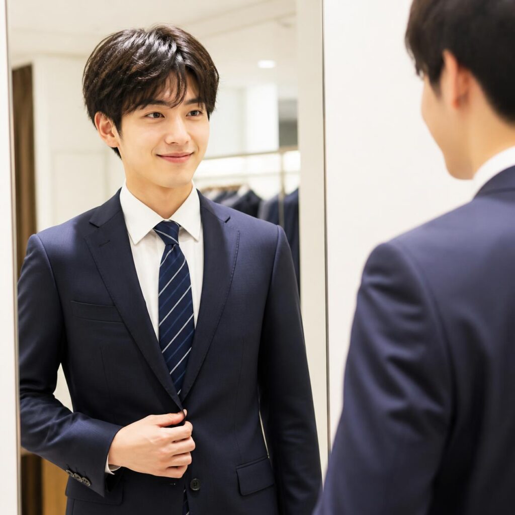 既卒から新しい一歩を踏み出しスーツを新調する人
