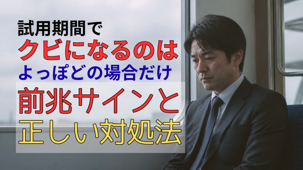 試用期間中のクビに不安を感じる人のイメージ